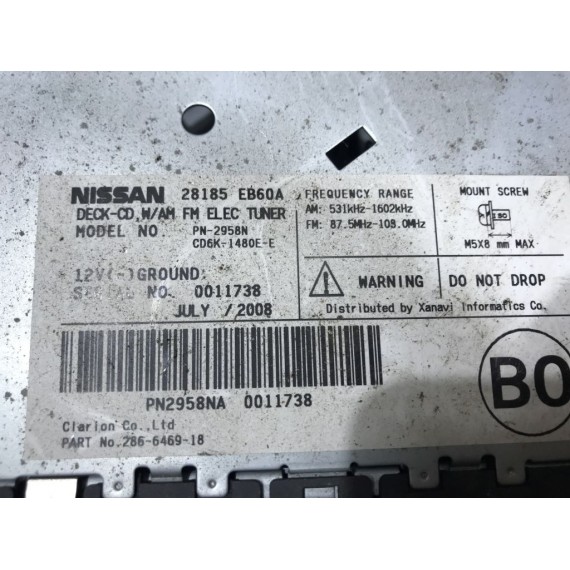 28185EB60A Магнитола Nissan Pathfinder R51 купить в Интернет-магазине