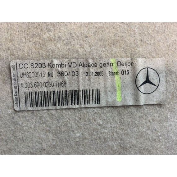 A20369002507H68 Обшивка потолка Mercedes C-Class купить в Интернет-магазине