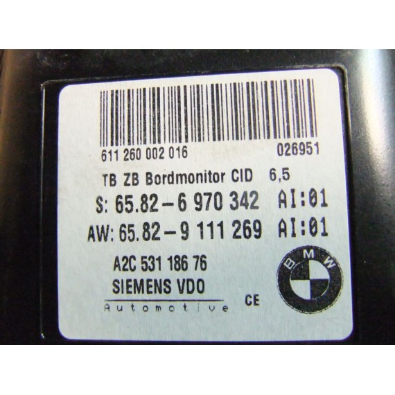 65829193748 Дисплей информационный BMW E60 6.5 дюйма купить в Интернет-магазине