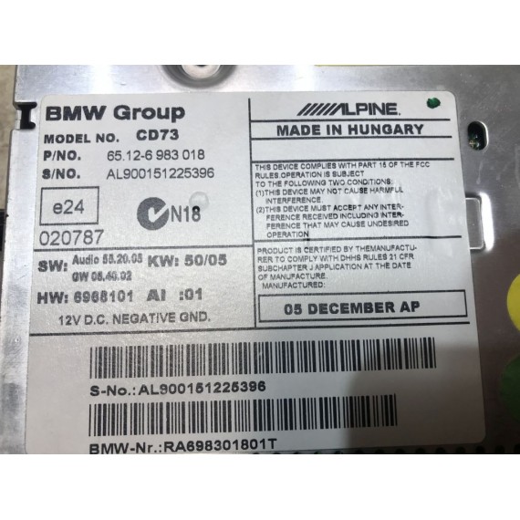65126983018 Магнитола BMW Professional E90 E87 купить в Интернет-магазине